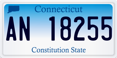 CT license plate AN18255