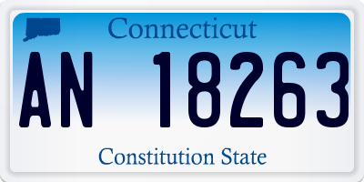 CT license plate AN18263