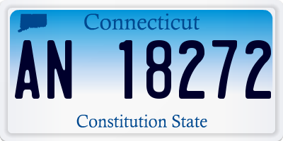 CT license plate AN18272