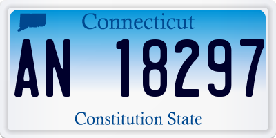 CT license plate AN18297