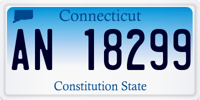CT license plate AN18299