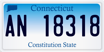 CT license plate AN18318