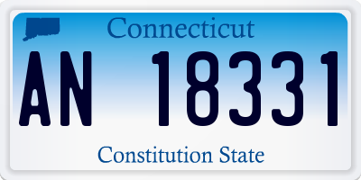 CT license plate AN18331