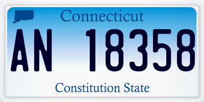 CT license plate AN18358