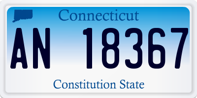 CT license plate AN18367