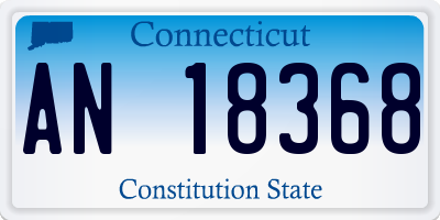 CT license plate AN18368