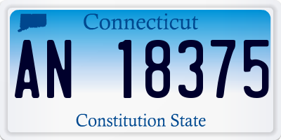 CT license plate AN18375
