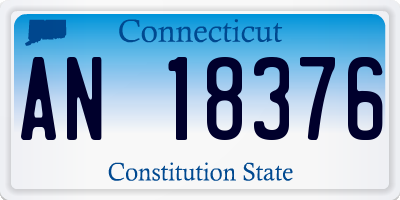 CT license plate AN18376