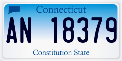 CT license plate AN18379