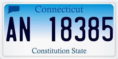 CT license plate AN18385