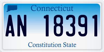 CT license plate AN18391