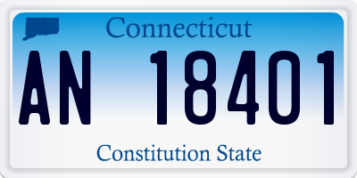 CT license plate AN18401