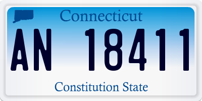 CT license plate AN18411