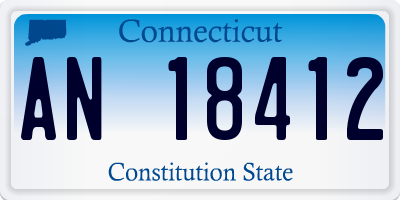 CT license plate AN18412