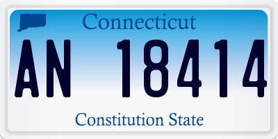 CT license plate AN18414