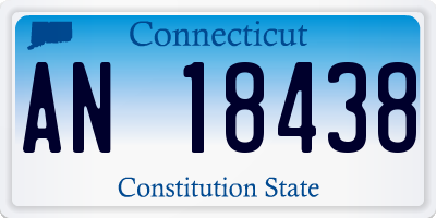 CT license plate AN18438