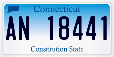 CT license plate AN18441