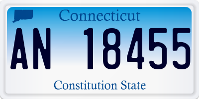 CT license plate AN18455