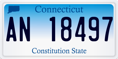 CT license plate AN18497