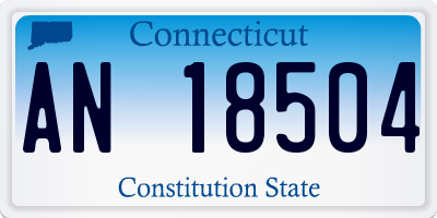 CT license plate AN18504