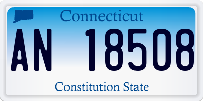 CT license plate AN18508
