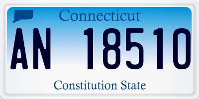 CT license plate AN18510