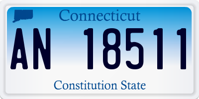 CT license plate AN18511