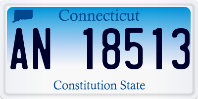 CT license plate AN18513