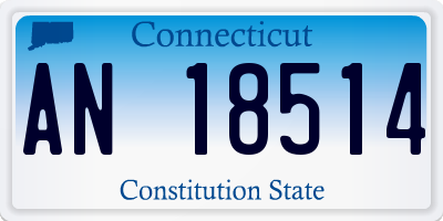 CT license plate AN18514