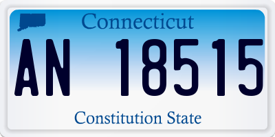 CT license plate AN18515