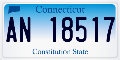 CT license plate AN18517