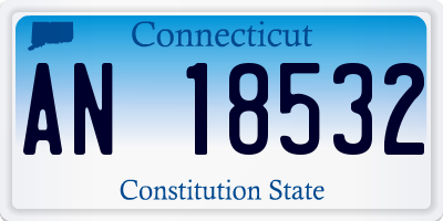 CT license plate AN18532