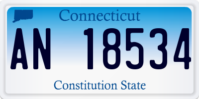 CT license plate AN18534