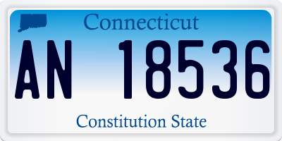 CT license plate AN18536