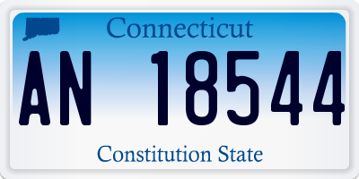 CT license plate AN18544