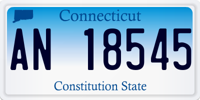 CT license plate AN18545