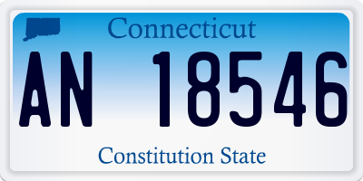 CT license plate AN18546