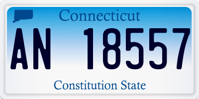 CT license plate AN18557