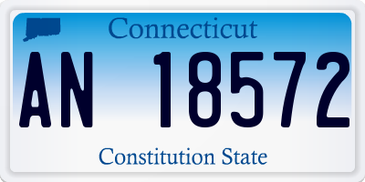 CT license plate AN18572