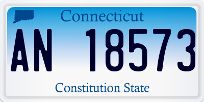 CT license plate AN18573