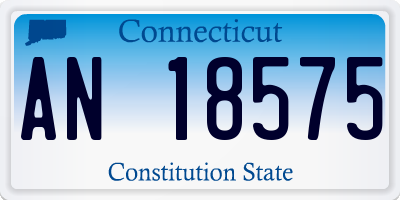 CT license plate AN18575