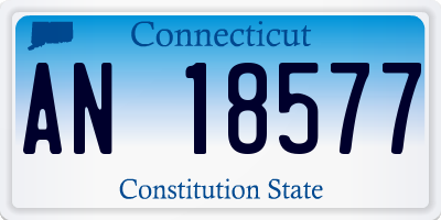 CT license plate AN18577