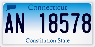CT license plate AN18578