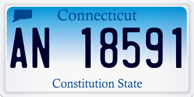 CT license plate AN18591