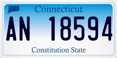 CT license plate AN18594