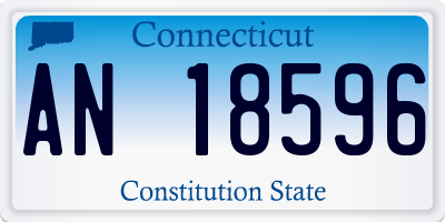 CT license plate AN18596