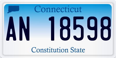 CT license plate AN18598