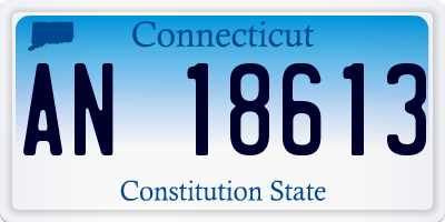 CT license plate AN18613