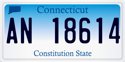 CT license plate AN18614
