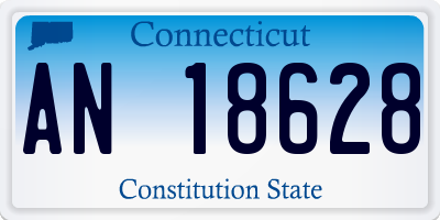 CT license plate AN18628